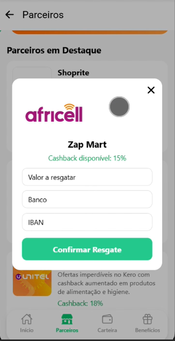 Aplicativo Cashback+